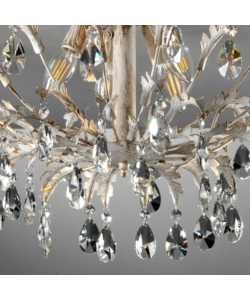 LAMPADARIO 5 LUCI ONLI "CESTA" AVORIO E14
